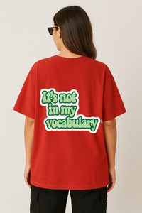 Women’s "It's Not In My Vocabulary" BT21 Tata Oversized T-shirt -BTS Inspired (V)