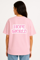 Women’s "HOPE WORLD" BT21 Mang Graphic Oversized T-shirt -BTS Inspired