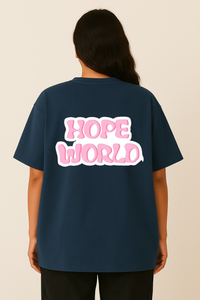 Women’s "HOPE WORLD" BT21 Mang Graphic Oversized T-shirt -BTS Inspired