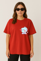 Women’s "HOPE WORLD" BT21 Mang Graphic Oversized T-shirt -BTS Inspired