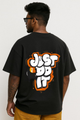 Men's "Just Do It" Graffiti Printed Oversized T-shirt