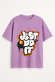 Women's "Just Do It" Graffiti Printed Oversized T-shirt
