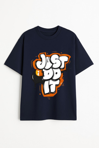 Women's "Just Do It" Graffiti Printed Oversized T-shirt
