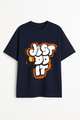 Women's "Just Do It" Graffiti Printed Oversized T-shirt