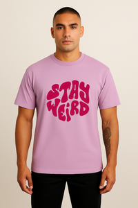 Unisex "Stay Weird" Groovy Graphic Regular Fit T-shirt