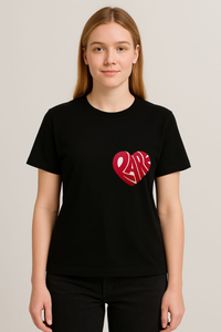 Unisex "RARE" Heart Graphic Regular Fit T-shirt