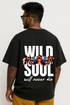 Men's "Stay Wild" Printed Oversized T-shirt