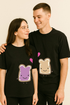 Perfectly Paired: Bread & Peanut Butter Printed Couples Oversized T-shirt
