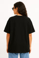 Women's oversized Plain Black Crew Neck T-shirt