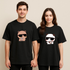 Couple's "Cool Bears" Coffee Printed Oversized  T-shirt