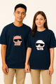 Couple's "Cool Bears" Coffee Printed Oversized  T-shirt