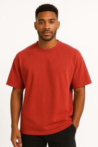 Men’s "SMILE" Beanie Graphic Oversized T-shirt