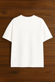Women's White Oversized Plain Crew Neck T-shirt